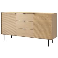 Buffet TULSA 2 portes 3 tiroirs Chêne