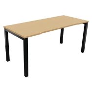 Bureau Astro Arche droit échancré 160 x 70 Hêtre/Noir
