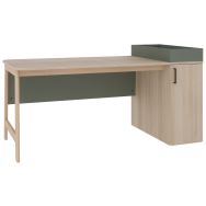 Bureau Blois 140x80 cm caisson droite 1 porte Vert /Acacia