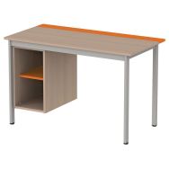 Bureau Cubik chêne caisson 1 étagère - Mobidecor