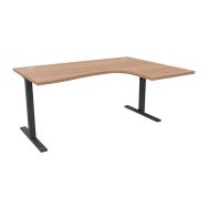 Bureau réglable IDEA asymétrique retour droite 160cm - Quadrifoglio