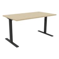 Bureau IDEA droit 140x80 cm chêne/anthracite