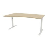 Bureau IDEA vague retour à gauche 160 cm pied fixe - Quadrifoglio