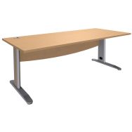 Bureau Quatuor pied métal 180 Hêtre/alu