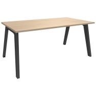 Bureau Steel 120x80 Chêne clair/ Carbone