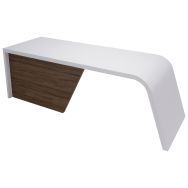 Bureau Sumba voile fond oblique pied vertical droite - Enond Mobilier