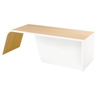 Bureau Sumba voile fond oblique pied vertical gauche - Enond Mobilier