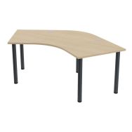 Bureau Tubo Compact 120 Symétrique 200 x 140 cm Chêne Anthracite