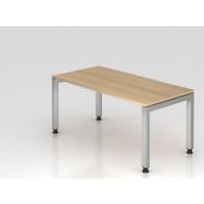 Bureau à piètement en U-160 x 80cm-Chêne-Argent
