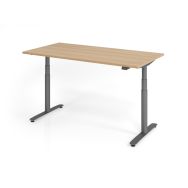 Bureau assis-debout XDLR - Plateau chêne - 160x80 cm - Hammerbacher