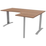Bureau asymétrique Dalia pieds fixes - Quadrifoglio
