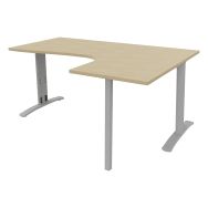 Bureau asymétrique Dalia pieds réglables - Quadrifoglio