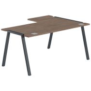 Bureau asymétrique Gary prof 100 cm retour à gauche - MBA