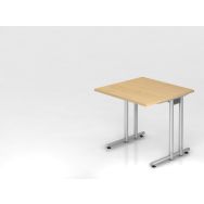 Bureau carré avec piètement en C - 80x80 cm - Hammerbacher