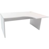 Bureau compact - Piétement panneau - Gris - Manutan Expert