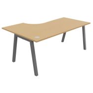 Bureau compact Partage retour droit 180 cm - Buronomic