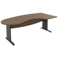 Bureau convivial Mercure pied ''L'' bois retour gauche droite - Simmob