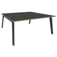 Bureau double bench Steel Graphite pied carbone - Simmob