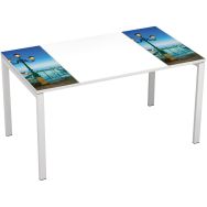 Bureau droit 140x80cm plateau Décor Easy Office - Meet By Paperflow
