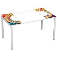 Bureau droit 160x80cm plateau Décor Easy Office - Meet By Paperflow