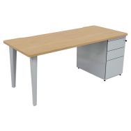 Bureau droit Evidence caisson porteur 2 pieds - Vinco