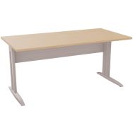 Bureau droit L.160 cm chêne/alu Idol