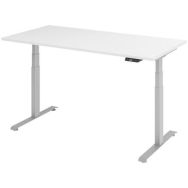Bureau électrique 160 x 80 cm Blanc-Gris