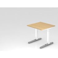 Bureau série XB - Pied blanc brillant - 80x80 cm - Hammerbacher