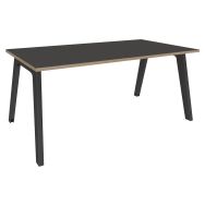 Bureau simple Steel Graphite pied carbone - Simmob