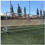 Buts de foot à 11 à sceller en aluminium ovoïde 120 x 100 mm