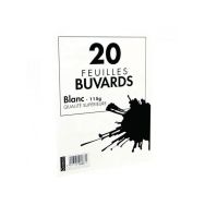 CAMBRIDGE Pochette de 20 Buvards 16x21cm Epaisseur 115g Blanc