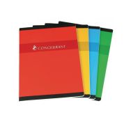CONQUERANT Cahier A4 Grands Carreaux Seyès 96 Pages Agrafées Couverture Carte Coloris Assortis