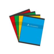CONQUERANT Cahier de Devoirs 17x22cm Grands Carreaux Seyès 32 Pages Agrafées Couverture Carte Coloris Assortis