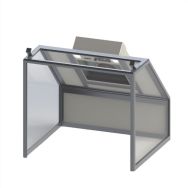 Cabine aspirante droite, filtre poussières ou charbon actif