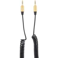 Câble twist jack 3.5 mm mâle vers jack 3.5 mm mâle or