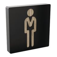 Cadre signalétique fond bois