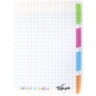 Cahier 4 en 1 polypro incolore 4 sections 17x22cm 70g