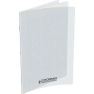 Cahier Conquérant piqué 70 g 192 pages Seyes 24 x 32 cm Polypropylène - Incolore