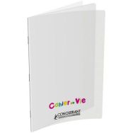 Cahier de vie polypropylène 24x32 cm 96 pages 1 page unie 1 page lignée 8 mm