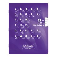 Cahier maternelle 17x22 cm 32 pages 90g 1 feuille unie, 1 feuille lignée 5mm