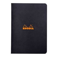 Cahier noir piqué réglure ligné - Rhodia