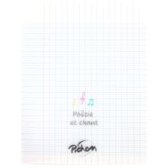 Cahier poésie PP 17x22 cm 48 pages seyes + uni 70g/90g