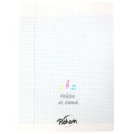 Cahier poésie PP 240x320 48 pages seyes + uni 70g/90g