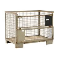 Caisse-palette Europool reconditionnée - 1 côté rabattable