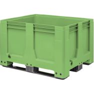 Caisse-palette rigide, 3 semelles, Verte