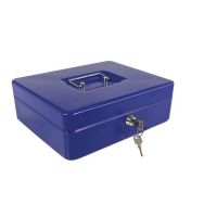 Caisse à monnaie 5 compartiments 200 x 160 x 90 mm Bleu