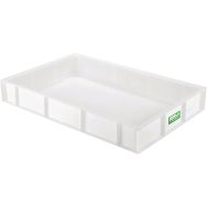 Caisse pleine biosourcé 600 x 400 x 90 mm 15 L - blanc