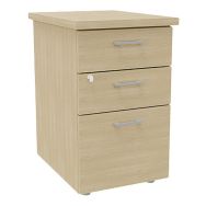 Caisson haut. bureau bois prof. 80 cm chêne