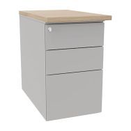 Caisson hauteur bureau IDEA métal profondeur 80 cm - Quadrifoglio