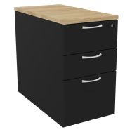Caisson hauteur bureau bicolore profondeur 80 cm - Buronomic